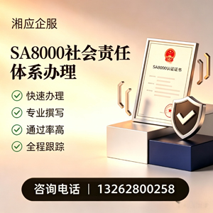 汕头SA8000社会责任体系认证服务